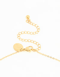 Waterproof Gold Plated Stainless Steel Pearl & Clover Pendant Necklace - link has visual effect only