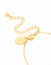 Waterproof Gold Plated Stainless Steel Flower Bracelet - link has visual effect only