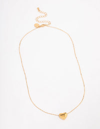 Waterproof Gold Plated Stainless Steel Heart Pendant Necklace - link has visual effect only
