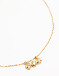 Waterproof Gold Plated Glass Circle Pendants Necklace - link has visual effect only