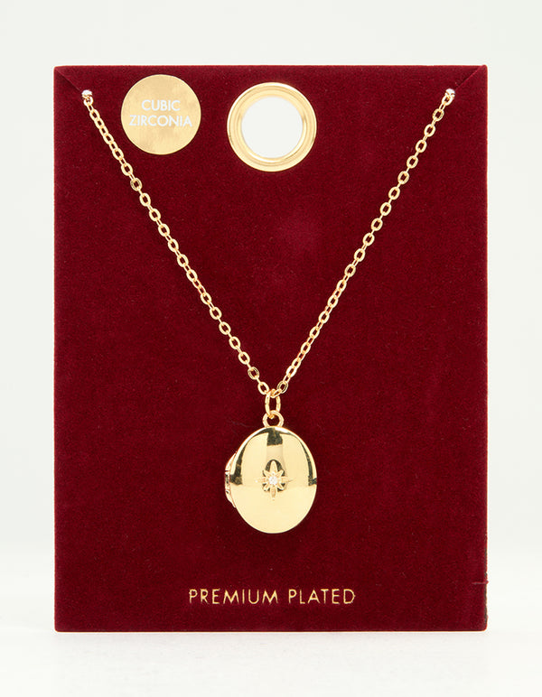 Gold Plated Celestial Pendant Necklace