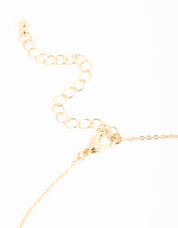 Gold Cubic Zirconia Black Flower Y-Necklace - link has visual effect only