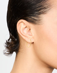 Gold Plated Surgical Steel Sleeper Earrings 16 MM - link has visual effect only