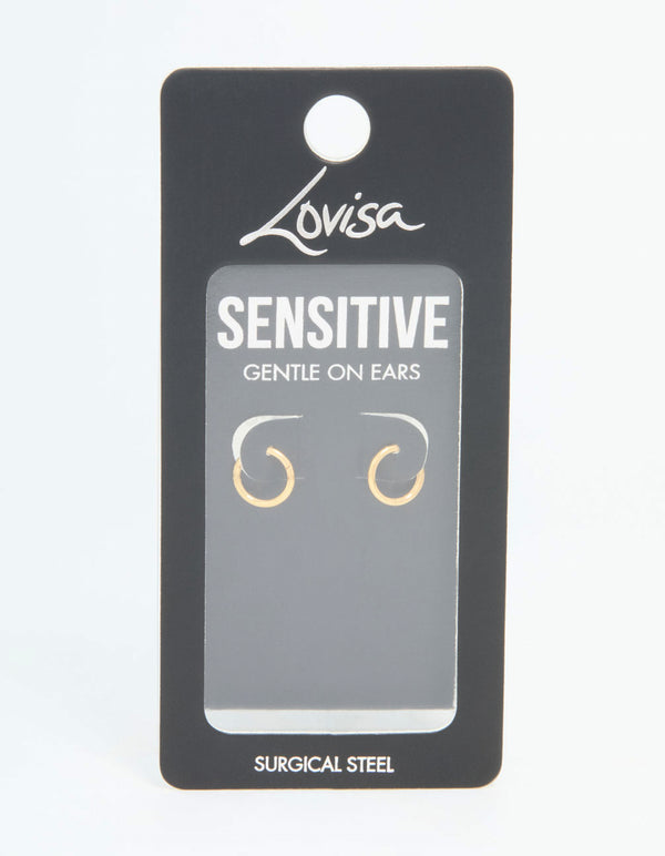 Gold Plated Surgical Steel Sleeper Earrings