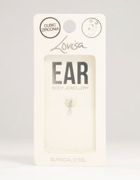 Surgical Steel Cubic Zirconia Marquise Drop Flat Back Stud - link has visual effect only