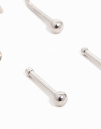 Titanium Cubic Zirconia Classic Nose Studs 6-Pack - link has visual effect only