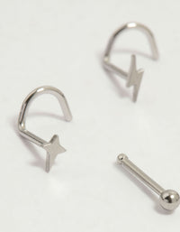 Surgical Steel Celestial Nose Stud 6-Pack - link has visual effect only