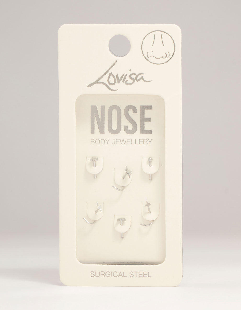 Surgical Steel Celestial Nose Stud 6-Pack