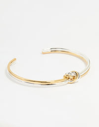Mixed Metal Knotted Wrist Cuff - link has visual effect only