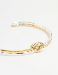 Mixed Metal Knotted Wrist Cuff - link has visual effect only