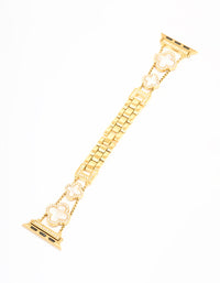Gold Flower Watch Strap 38/40/41 mm - link has visual effect only