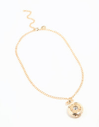 Gold Vintage Pocket Watch Necklace - link has visual effect only