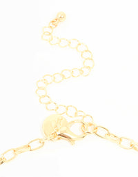 Gold Watch & Bow Charm Necklace - link has visual effect only