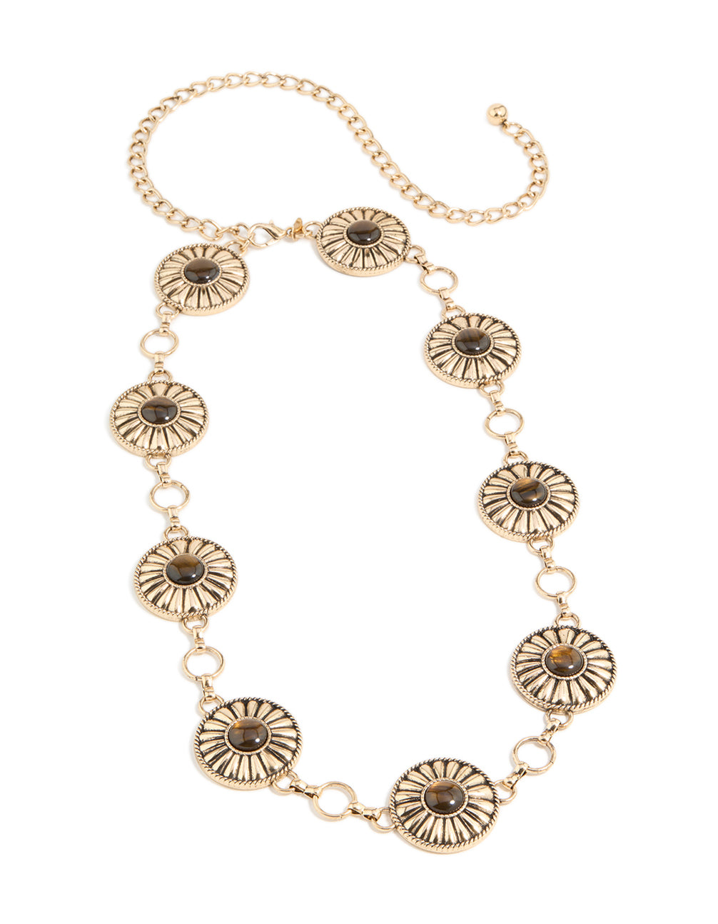 Antique Gold Bohemian Disc Belt