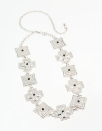 Silver Bohemian Square & Cross Belt - link has visual effect only