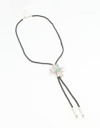 Silver Cord Turquoise Cross Y-Necklace - link has visual effect only