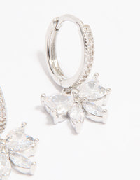 Silver Cubic Zirconia Butterfly Huggie Earrings - link has visual effect only