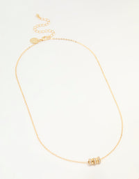 Gold Plated Cubic Zirconia Rondell Necklace - link has visual effect only
