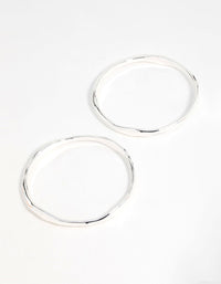 Silver Plated Organic Bangles 2-Pack - link has visual effect only