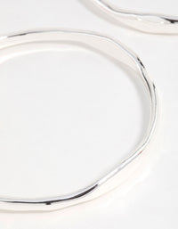 Silver Plated Organic Bangles 2-Pack - link has visual effect only