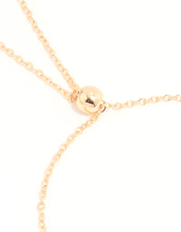 Gold Cubic Zirconia Pink Flower Toggle Bracelet - link has visual effect only