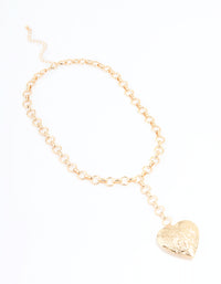 Gold Mega Locket Necklace - link has visual effect only