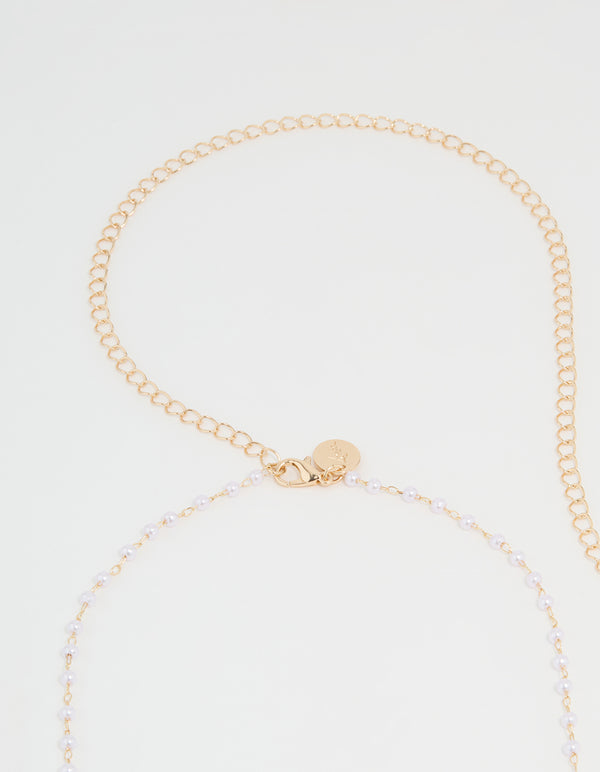 Gold Pearl Body Chain
