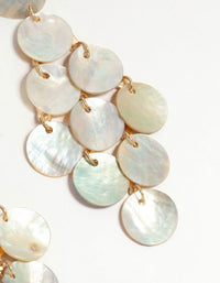 Genuine Shell Chandelier Drop Earrings - link has visual effect only