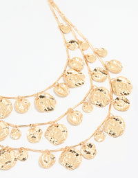 Gold Coin Layered Necklace - link has visual effect only