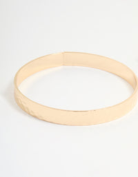 Gold Hammered & Green Gem Bangles 2-Pack - link has visual effect only