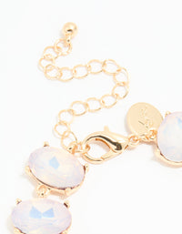 Gold Diamante Iridescent Oval Bracelet - link has visual effect only