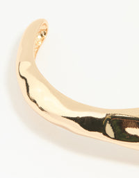 Gold Chunky Textured Wrist Cuff - link has visual effect only