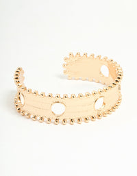Gold Textured Cutout Wrist Cuff - link has visual effect only
