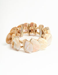 Genuine Shell Circle Stretch Bracelet - link has visual effect only