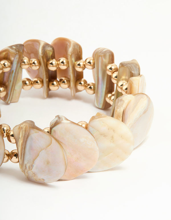 Genuine Shell Circle Stretch Bracelet
