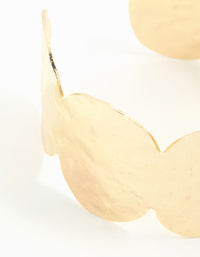 Gold Circle Hammered Wrist Cuff - link has visual effect only