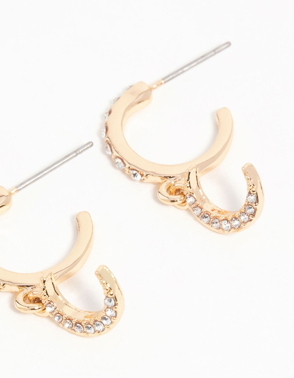 Gold Celestial Eye Diamante Earrings 3-Pack