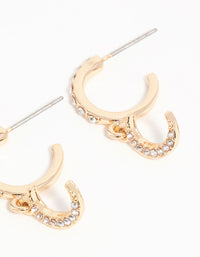 Gold Celestial Eye Diamante Earrings 3-Pack - link has visual effect only