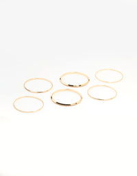 Gold Smooth Multi-Sized Bangles 6-Pack - link has visual effect only