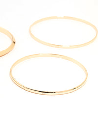 Gold Smooth Multi-Sized Bangles 6-Pack - link has visual effect only