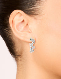 Silver Diamante Snake Hoop Earrings - link has visual effect only