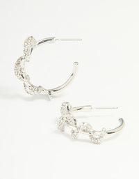 Silver Diamante Snake Hoop Earrings - link has visual effect only