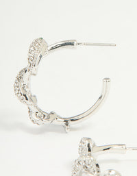 Silver Diamante Snake Hoop Earrings - link has visual effect only