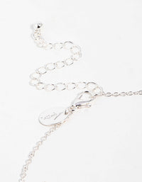 Silver Plated Heart & Cross Pendant Necklace - link has visual effect only