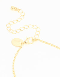 Gold Plated Hammered Cross Necklaces 2-Pack - link has visual effect only