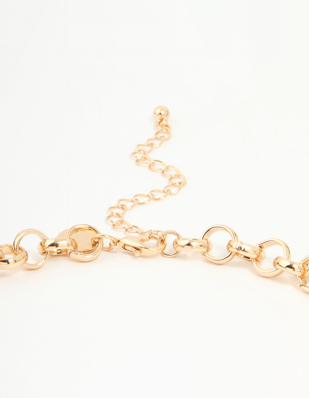 Gold Chunky Heart Charm Necklace