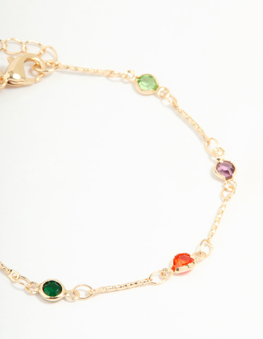 Gold Multicoloured Gem & Star Bracelets 3-Pack
