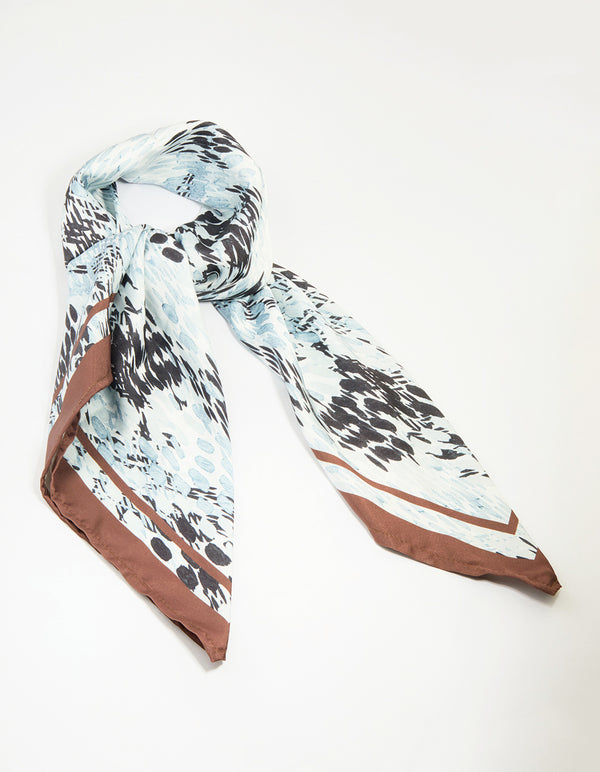 Abstract Animal Print Fabric Scarf