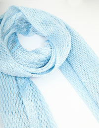 Blue Glitter Fabric Draped Scarf - link has visual effect only
