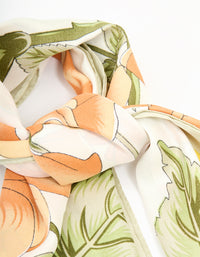 Fabric Large Floral Outline Scarf - link has visual effect only